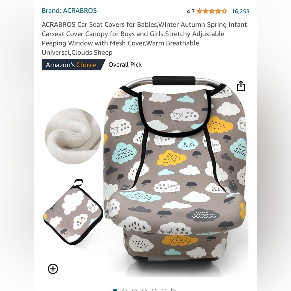 Baby car seat cover great condition